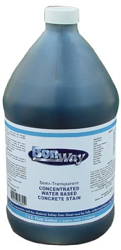 BonWay 32-855 1-Gallon Semi-Transparent Water Based Concrete Stain, Black
