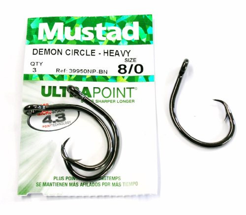 Mustad Angelhaken UltraPoint 39950NP-BN Demon Perfect Circle Heavy Haken – 8/0