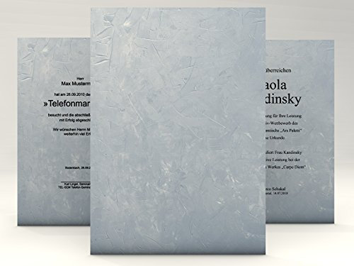 Urkundenpapier Structure Blau 100 Blatt | universal | für Urkunden Zertifikate | DIN A4 190g/qm | hochwertig | Briefpapier | Kartonpapier | certificate paper | Blanko Urkunde | Anerkennung Papier