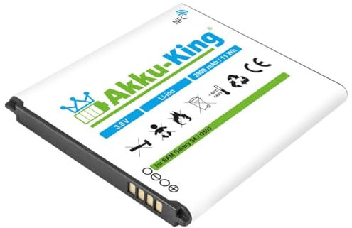 Akku-King Akku kompatibel mit Samsung EB-B600, B600BE, B600BU, B600BC - Li-Ion 2900 mAh - mit NFC - für Galaxy S4, S4 Active i9295, i9500, LTE i9505, i9506