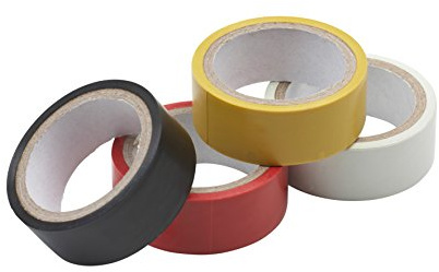 Meister Isolierband 3,6 m x 19 mm – 4er Set – farbig sortiert | hohe Flexibilität und Klebekraft – Klebeband – Dichtungsband – 3,6 m – 19 mm – 4er Set – mehrteiliges Set