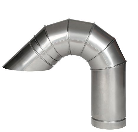Intelmann Ausblasbogen Edelstahl Ø 150/135°