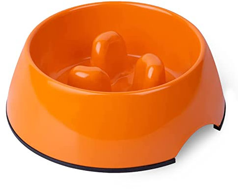 SuperDesign SUPER DESIGN Gobble-Stop Slow Feeder Dog Bowl Slow Eating Anti-Gulp BPA Free Melamine Bowl Fun Interactive Pet Bowl for Dogs Cats Puppies