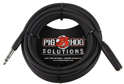 Pig Hog PHX14-25 1/4 TRSF to 1/4 TRSM Headphone Extension Cable, 25 Feet