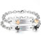 JewelryWe Schmuck 2pcs Herren Damen Pärchen Armband, Lieben Freundschaftsarmband Valentinstag Paar Geschenke, Only Love & Puzzle Design, Zirkonia Diamant Edelstahl, Gold Schwarz Silber
