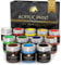 Myartscape Acrylic Paint Set - 12 x 100ml Bottles - Artist Quality Paints - Lightfast - Heavy Body - Highly Pigmented Colors with Great Coverage - Professional Art Supplies