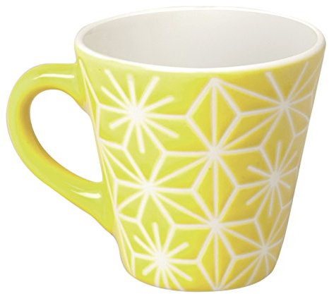 Excelsa Etnika Tazza caffè 90 ml, Porcellana, Giallo, 6.2x6.2x6 cm