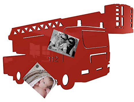 Colours-Manufaktur Feuerwehr Magnetwand - RAL 3020 verkehrrot glänzend rot - XXL groß Hochglanz (rot (RAL 3020 - verkehrsrot glänzend))