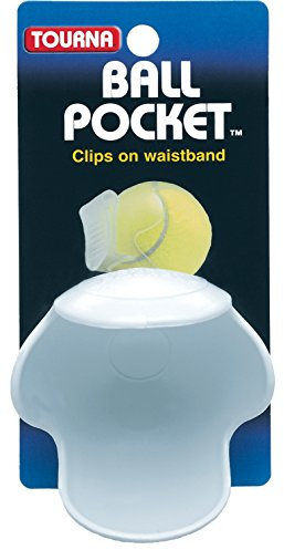 Tourna Ball Pocket Tennis Ball Taille Clip Holder-White