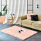Teppich Wölkchen Tapis en Fausse Fourrure d'agneau et Peau de Mouton - Carpette Moelleuse pour Chambre à Coucher, Salon, Crèche - Jet de Divan de Décoration Chaise - Rose - 120x170cm - Rectangle
