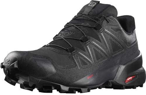 Salomon Speedcross 5 Gore-Tex Damen Trail Running wasserdichte Schuhe, Wetterschutz, Aggressiver Grip, Präzise Passform, Black, 38 2/3
