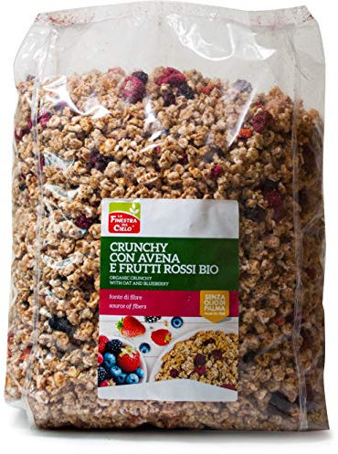 La Finestra Sul Cielo Crunchy con Avena e Frutti Rossi Bio, 1500g