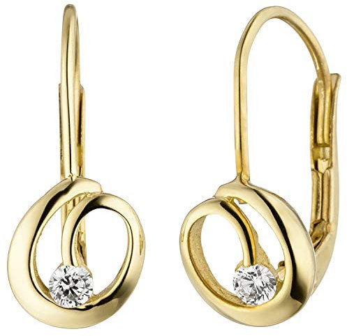 Jobo Damen-Ohrhänger aus 8 Karat 333 Gold mit Zirkonia