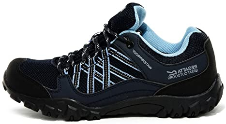 Regatta Womens Edgepoint III Low Rise Walking Shoes - Black/Blue - 8 UK