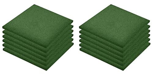 vidaXL Piastrelle Anticaduta 12 pz in Gomma 50x50x3 cm Verde