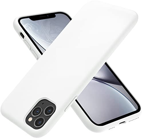 OTOFLY Compatible with iPhone 11 Pro Max Case,ultra slim fit iPhone case liquid silicone gel cover with full body protection anti-scratch shockproof case,White