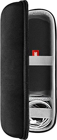 Geekria Custodia UltraShell per JBL FLIP 5– Altoparlante Bluetooth portatile impermeabile, JBL FLIP 4, FLIP 3, custodia da viaggio rigida, custodia protettiva da viaggio con spazio per le parti (nero)