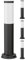 ledscom.de 4 Stück Wegelicht/Pollerleuchte PORU für außen, IP44, 39 cm, schwarz, 1x E27 max. 40W
