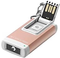 Ledlenser K4R Schlüsselbundleuchte, 120 Lumen, 25 Meter Leuchtweite, 3,5 Stunden Leuchtdauer, wiederaufladbar, inkl. USB-Ladekabel (Gold)