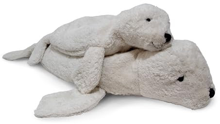 SENGER Tierpuppen Kuscheltier weiße Robbe, groß