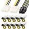 Xiatiaosann Confezione da 10 8 pin PCIe a Molex, cavo di alimentazione Dual x 4 pin Molex a 8 pin PCI Express LP4 a PCI-E Cavo adattatore di alimentazione per scheda grafica video Sdoppiatore a Y