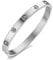 Gleamart Bracelet jonc d'amour en acier inoxydable et oxyde de zirconium - Style simple, 58mm*6mm, Acier inoxydable