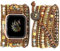 Somesame Compatible avec les bracelets de montre Apple Watch 49 mm, 45 mm, 44 mm, 42 mm, perles de style bohème, 5 enveloppements, bracelet de montre tressé à la main pour homme et femme, pour iWatch