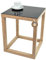 freeroom24, Beistelltisch, Wohnzimmertisch, Couchtisch, Coffee Table, Kaffeetisch, Blumenhocker, Blumensäule, Cube, Holzoptik Sonoma Eiche Nachbildung, Glas schwarz, 30 x 30 x 50cm, Made in Germany