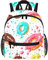 VAPOKF Leichter Schulrucksack, Kleinkind-Rucksack, kleine Reise-Umhängetasche für Jungen, Mädchen, Kinder, Schokolade, Erdbeere, Heidelbeere, Zitrone, Donuts, multi, 25.4x10x30 CM/10x4x12 in