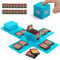 doepeBAE Game Card Case for Nintendo Switch,Deformable Expandable Switch Game Card Holder,Cube Game Card Storage Box,Large Capacity Game Card Organizer with 16 Card Slots (Z Blue)