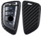 Happyit Couverture de Cas de Clé de Voiture en Silicone Souple à Motif en Fibre de Carbone Compatibilité avec BMW 2 3 5 7 Series 6GT X1 X3 X5 X6 F45 F46 G20 G30 G32 F48 3 4 Boutons Noir