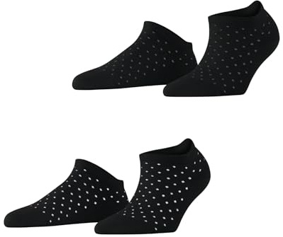 ESPRIT Damen Fine Dot 2-Pack Sneakersocken Baumwolle atmungsaktiv