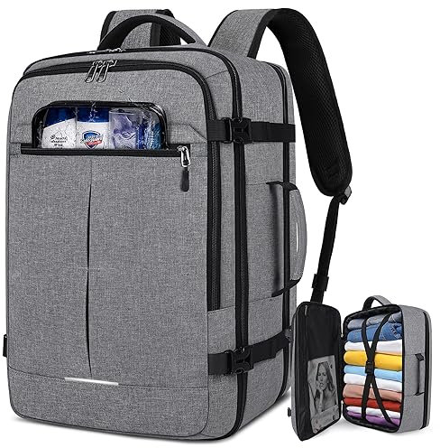 Lubardy Zaino da Viaggio Uomo Grande 40L Borse da Cabina Zaino per Aereo Bagaglio A Mano Zaino Porta PC 17,3 Pollici Zaini Casual