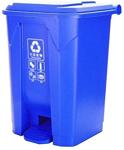 CULPRT Botes de Basura, Clasificación, Contenedores de Basura de la Calle Multicolor de 50 Litros, Fáciles de Limpiar/Azul/50 Litros