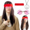Perücke Herren Damen, Hippie Perücke Set mit Perücke Sonnenbrille Peace Kette, 60er 70er Jahre Faschingsperücken für Herren & Damen Karneval Party