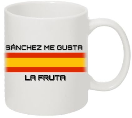 Luxury Desing Me gusta la fruta Sánchez Taza - Taza me gusta la fruta - España - Me gusta la fruta - Sanchez me gusta la fruta (Solo bandera)