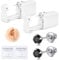 AVYRING Ohr-Piercing-Pistole Kit, selbst Einweg-Ohr-Piercing-Kit 316L chirurgischem Edelstahl mit kubischem Zirkoniumdioxid, zu Hause selbst Ohr-Piercer Kit Werkzeug mit 4mm schwarz CZ Stud