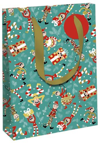 Clairefontaine X-34647-2C - Geschenktasche - Tüte Excellia, Format 26,5x14x33 cm, 210g, Wichtel - Elfen, Eurowrap, 1 Stück