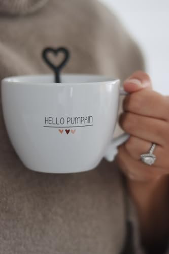 Pretty Little Home Heart Handled Mug - Hello Pumpkin