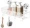 Litinliv Duschregal mit Saugnapf, Duschablage Transparent, Duschablage Ohne Bohren, Duschregal Ohne Bohren mit Saugnapf, Badezimmer Duschkorb, Duschablage für Badezimmer/Küche/Schlafzimmer