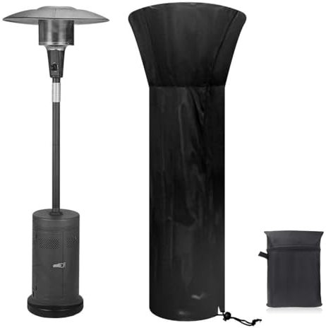 Patio Heater Cover-210D Heavy Duty Oxford Fabric Heater Cover, Heater Cover With Zipper for Waterproof, Windproof, Rip-Proof, UV Resistant (226x85x48cm)