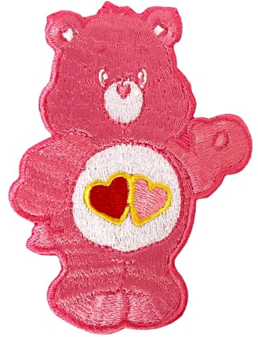 Pawprint Family Classic Love a Lot Bear Aufnäher zum Aufnähen, offizielles Lizenzprodukt von Care Bears