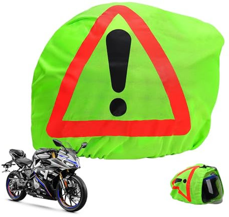 GUOYOU Warndreieck Motorrad Helm 46 * 43cm Motorrad Warndreieck Helmbeutel Motorrad Helm Erste Hilfe Helmtasche für Unfallsicherung Warnsignal Unfallstelle Gefahrenstellen Kennzeichnung (Grün)