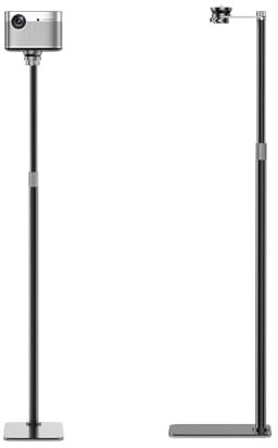 Perfectisan Projector Floor Stand with Adjustable Height 29.9 - 52.7 inch, Carbon Alloy Steel Material, Stand with 360 Rotatable, Mount for Outdoor/Indoor/Home/Office - Black