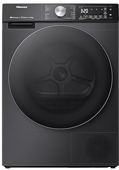 Hisense 5S Series DH5S102BB Wifi Connected 10Kg Heat Pump Tumble Dryer - Black - A+++ Rated
