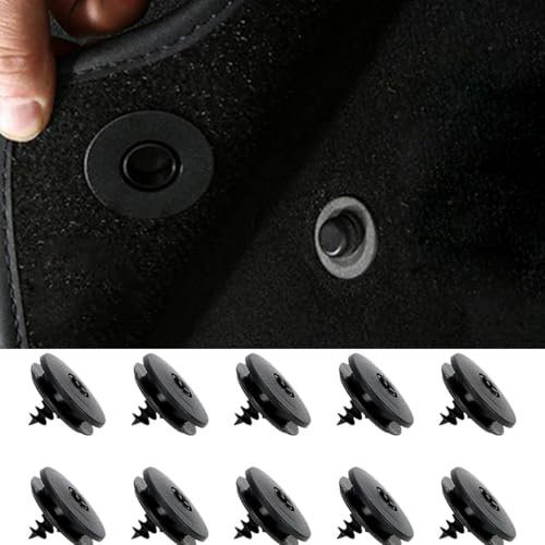WeddHuis 8 Stück Auto Fußmatten Clip, Befestigungsclips für Autoteppiche, 3-in-1 Universal Auto Fussmatten Fixclips, Fußmatten Befestigung Druckknopf, Befestigung am Autoteppich
