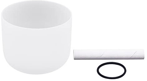 Konfiur Bol chantant en cristal de quartz dépoli pour enfants - 440 Hz - 20 cm - Parfait pour l'école et le chakra du cœur