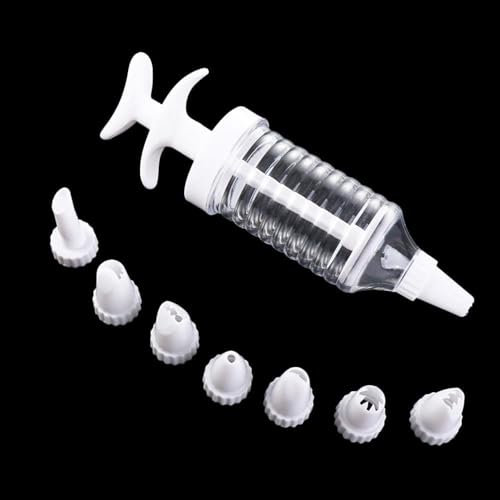Seringue à bonbons avec 8 becs, seringue décoratrice pour gâteaux pâtisserie, seringue crème et glaçage, seringue pour décorer gâteaux, gâteaux, gâteaux, biscuits et cupcakes