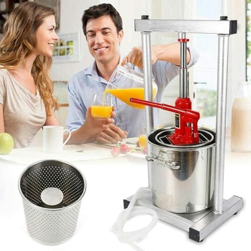 HOTAPEPU Cucciolo di Grande capacità, Frutta da 12 Litri, Pressa per Frutta, Elicottero, Mulino da Frutta, Pressa di Mele, Pressa per Vino per Vino/Sidro ~/