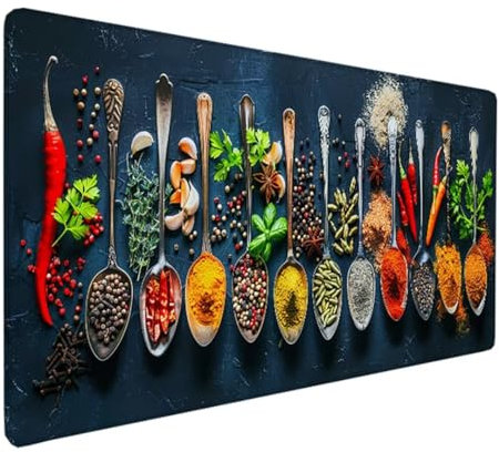BEIJUYHU blue plant Mouse Pad Gaming Large Long Extend Big Full Keyboard Desk Mat for Computer Laptop Office Non-Slip Rubber Stitched Edges Mouse Mats For Desk 800x300x3mm 4-Q